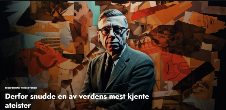 Jean-Paul Sartre var ateist, men ble kristen på slutten av livet.